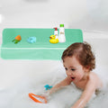 Silicone Bathtub Splash Guard & Toy Organizer – Mint Green