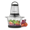 Kapplico Mini Food Processor – 2L Glass Bowl Electric Chopper 250W