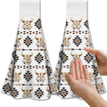 CUTHOLLOW Western Microfiber Kitchen Tea Towels with Loop | Set of 2