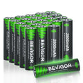 BEVIGOR AA Rechargeable Batteries - 2800mAh High Capacity (24 Pack)