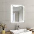 EMKE LED Bathroom Mirror 50x60cm | Wall Mounted Smart Mirror with Demister