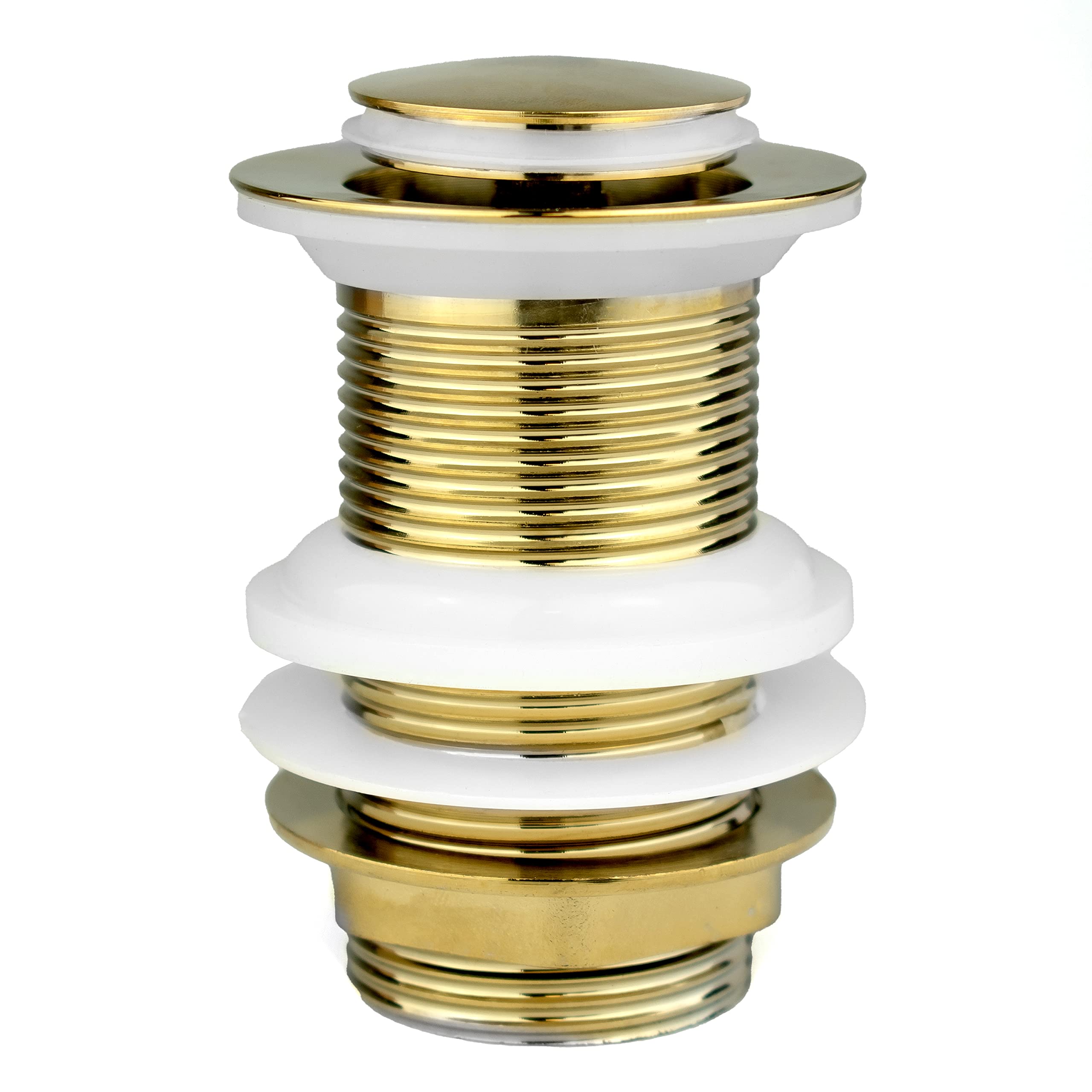 Xcel Home Gold Unslotted Basin Waste - Brass Pop-Up Sink Plug G 1 1/4