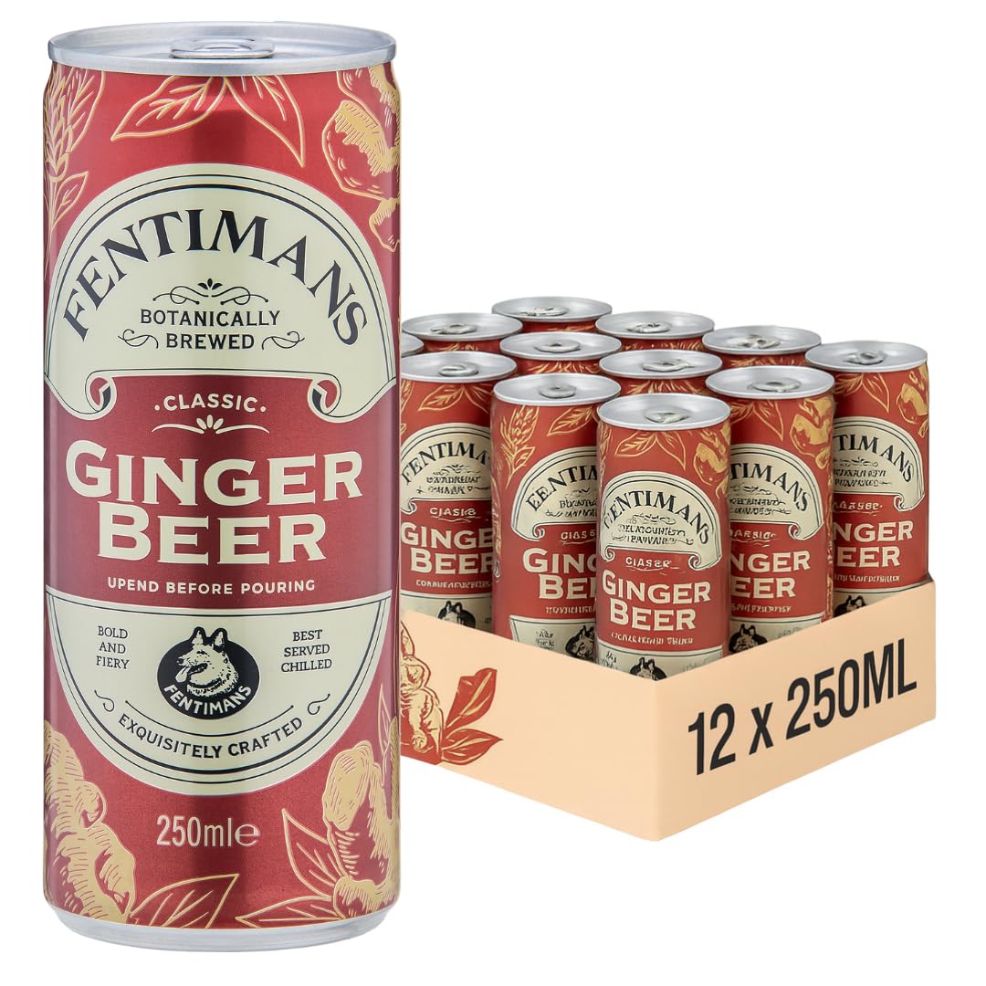 Fentimans Botanically Brewed Ginger Beer - 250ml Cans - Pack of 12