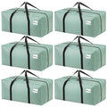 Dntorx 6 Pack 90L Moving Bags with Zips, Heavy Duty, Green - image 1