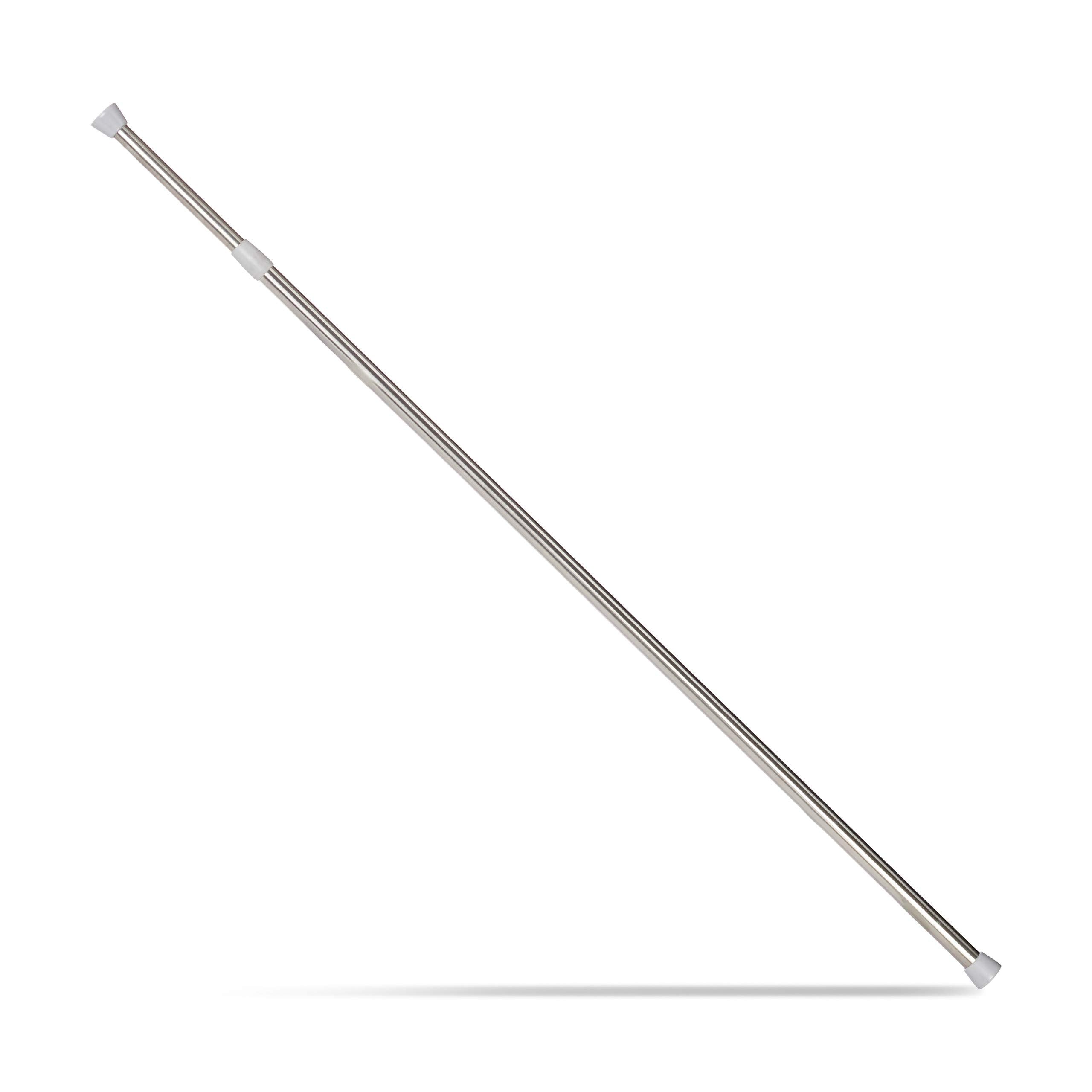 Relaxdays Stainless Steel Telescopic Tension Rod, 110-200 cm | No Drill