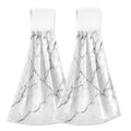 Jolof Store Marble Hanging Kitchen Towels | Coral Fleece Set of 2
