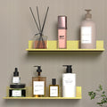 HNVNER Brushed Gold Shower Caddy – 2 Pack Metal Floating Wall Shelves