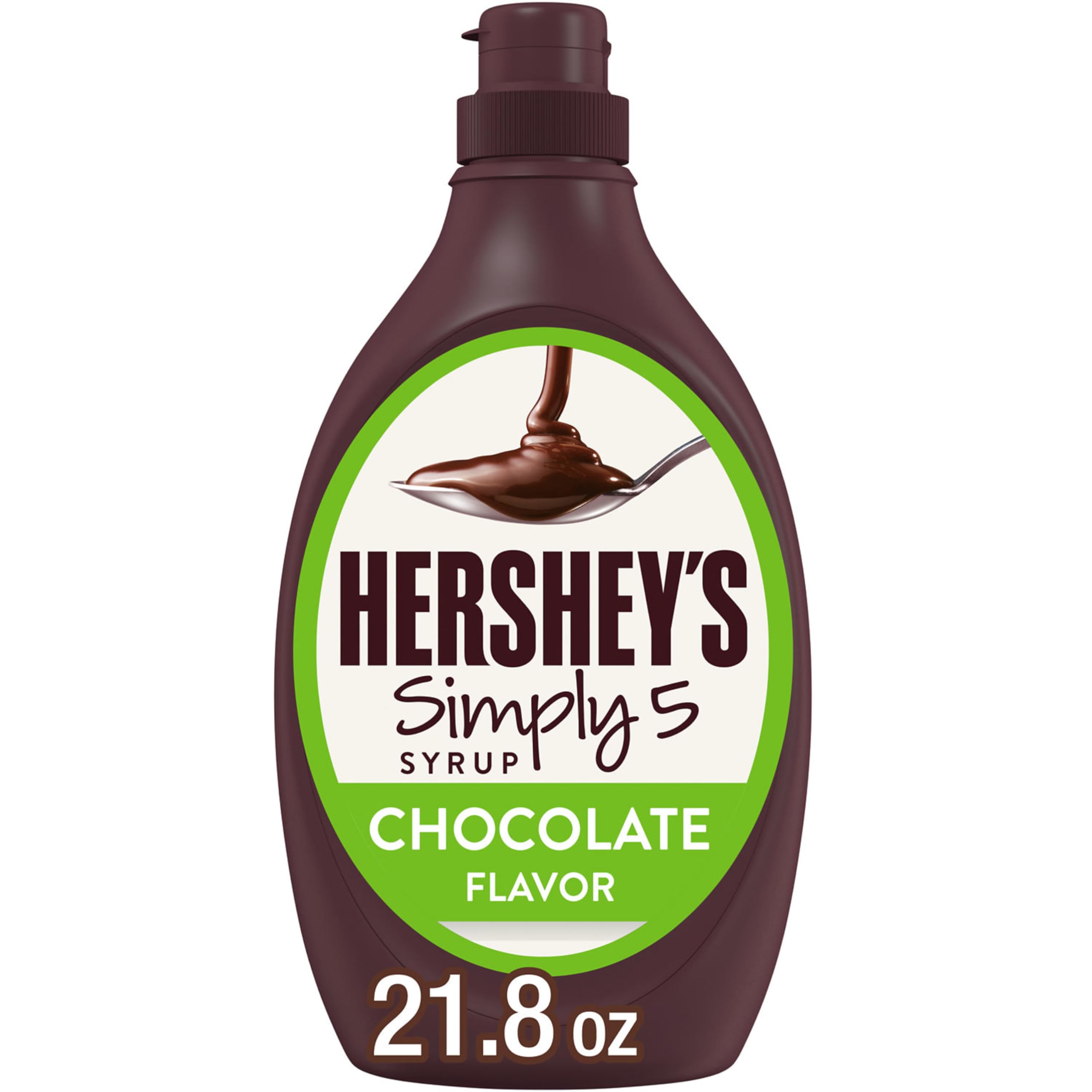 Hershey's Simply 5 Chocolate Syrup – Natural Cocoa Topping, 21.8 oz