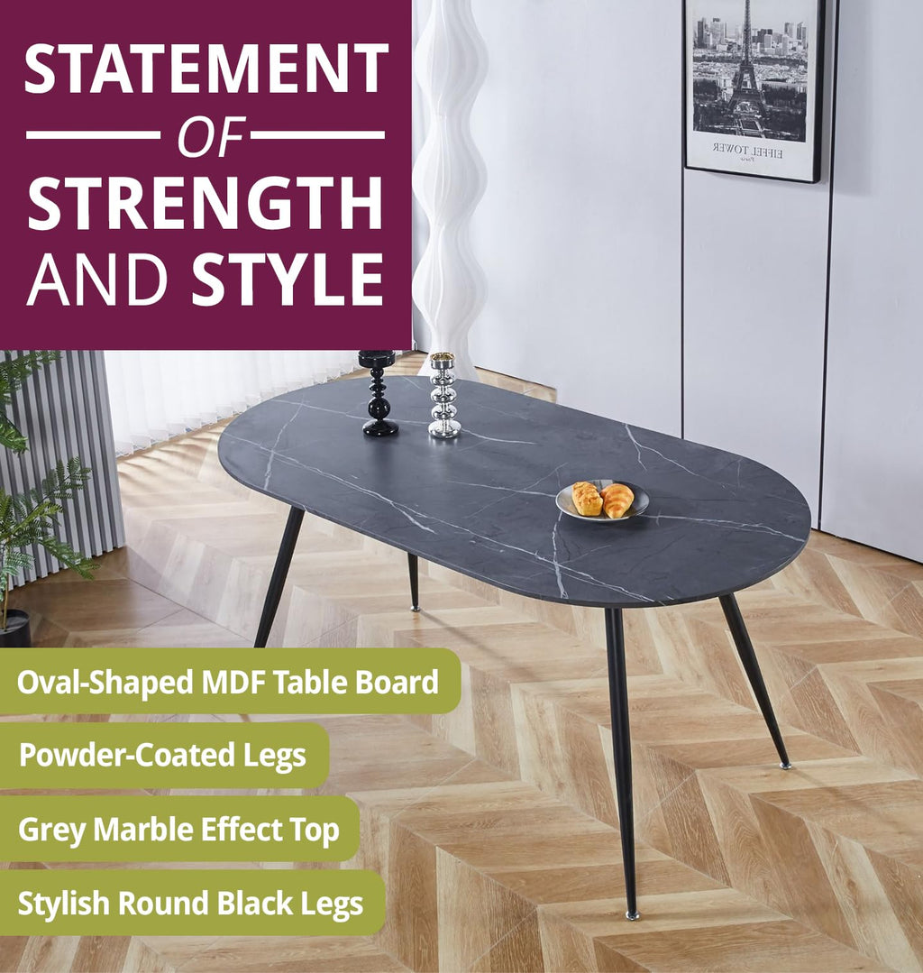 Hallowood Furniture Cullompton 160cm Large Dining Table and Chairs Set 4 - image 4