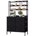 Mintnook 6-Drawer Fabric Dresser | Tall Chest with Open Storage Shelf