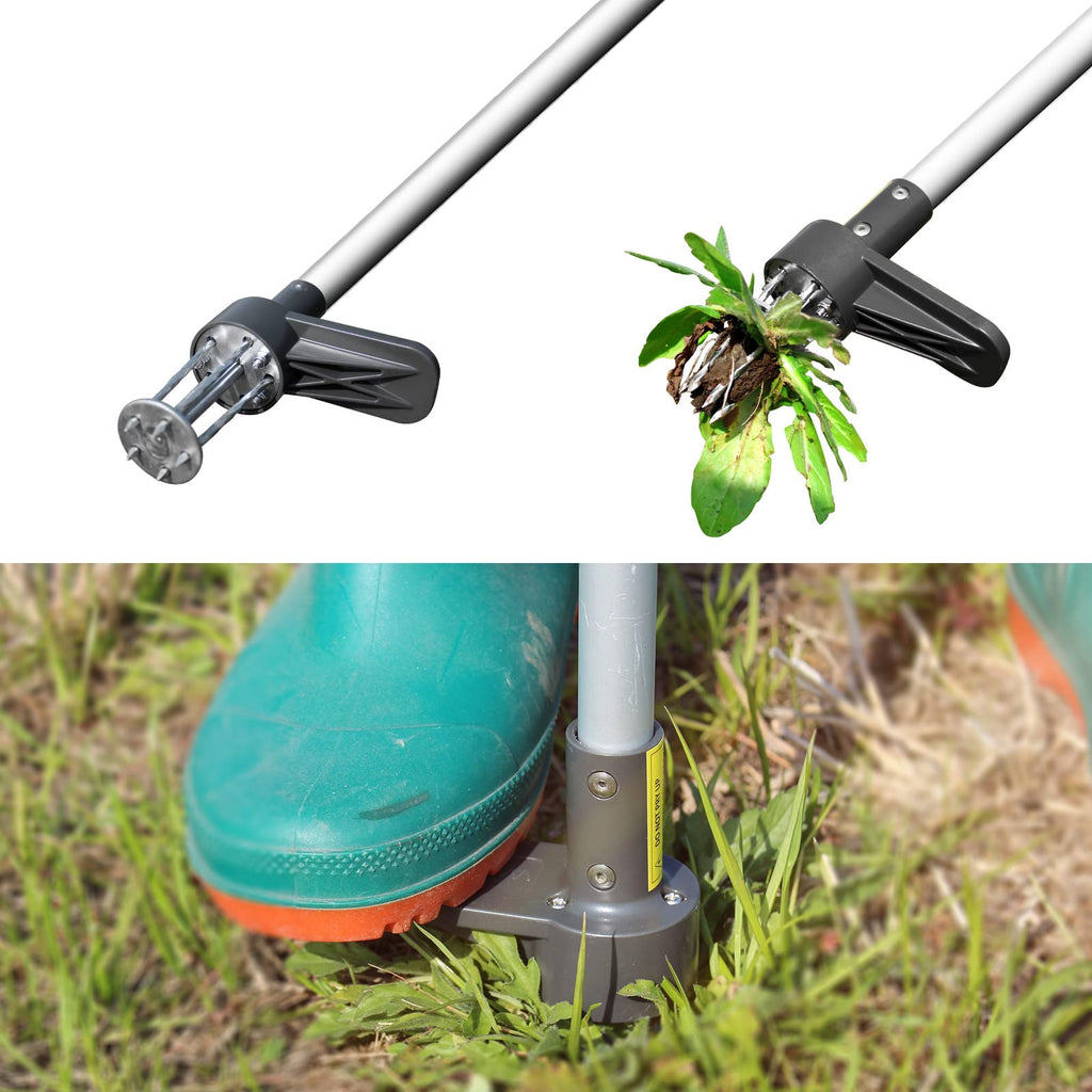 Walensee Stand Up Weed Puller - 5-Claw Long Handle Garden Weeding Tool