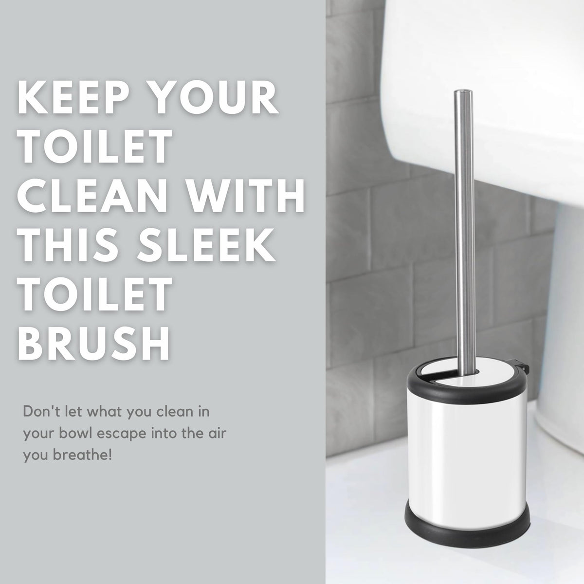 ToiletTree Products Deluxe Toilet Brush with Lid, White - image 2