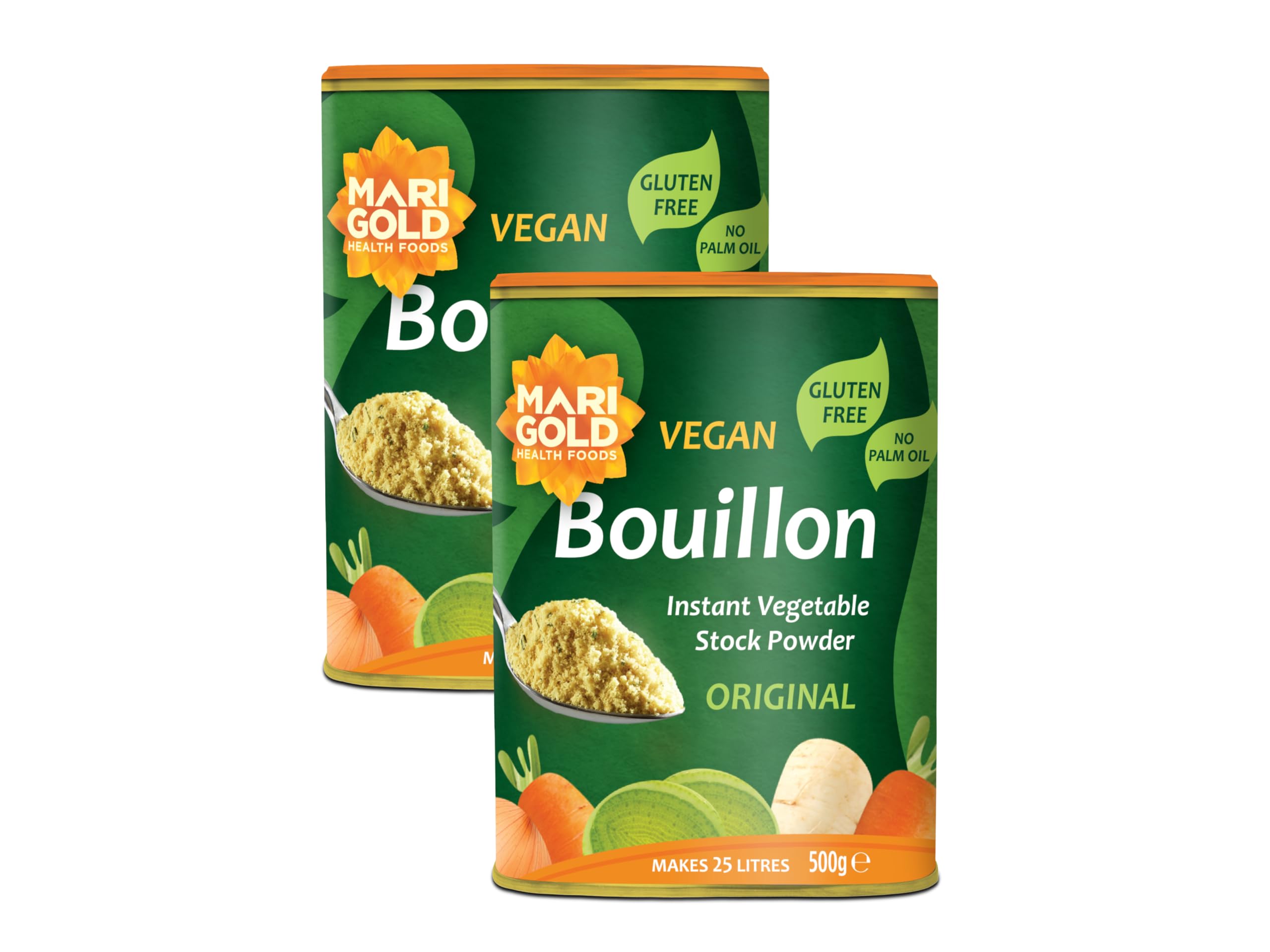 Marigold Vegetable Bouillon Powder – Instant Vegan Stock, 500g (Pack of 2)