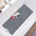 Asvin Non Slip Loofah Bath & Shower Mat – 40x120cm Grey PVC Mat