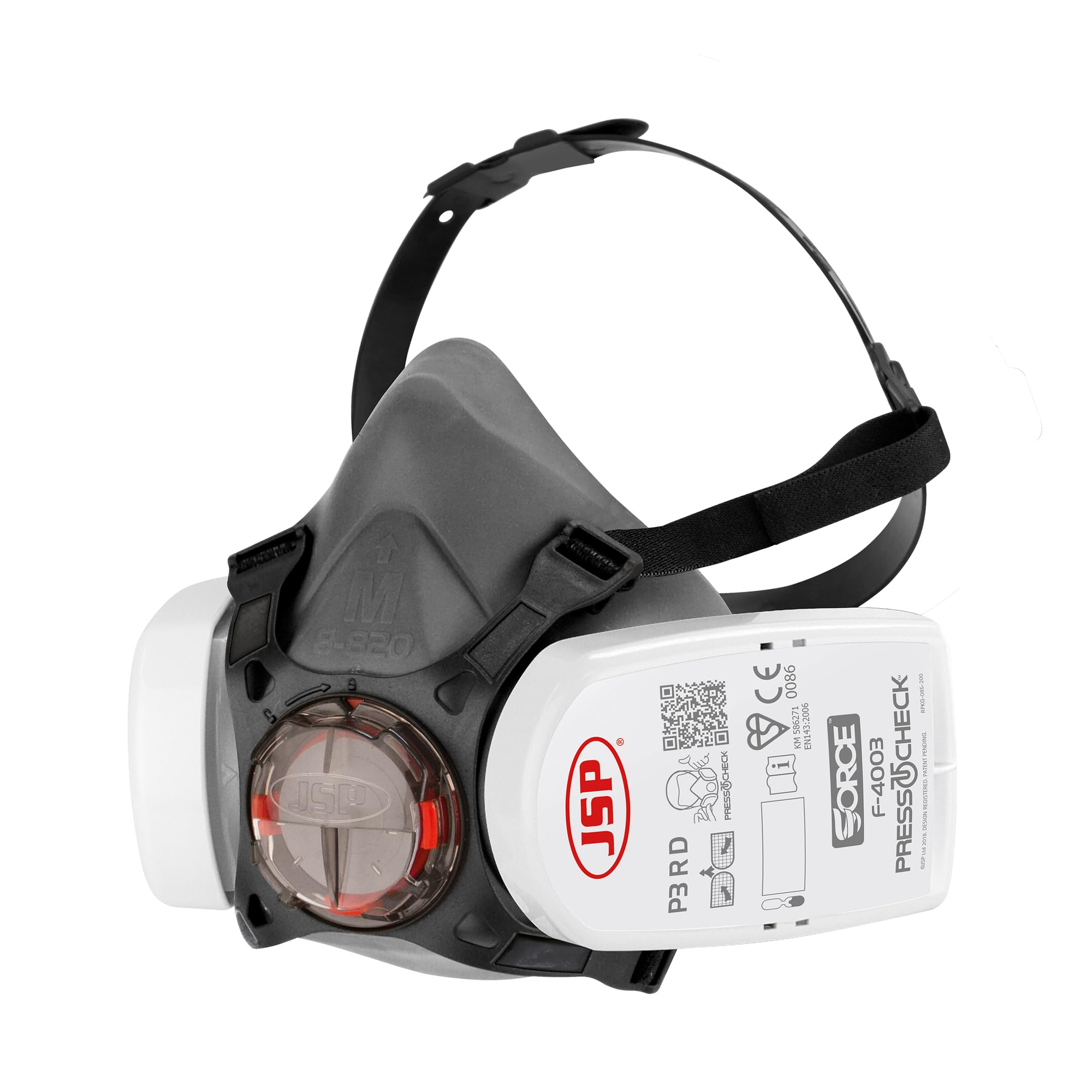 JSP Force 8 Half-Mask Respirator with PressToCheck P3 Filters