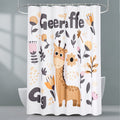 EurCross Giraffe Shower Curtain | Waterproof Anti-Mildew Fabric, 180x200cm