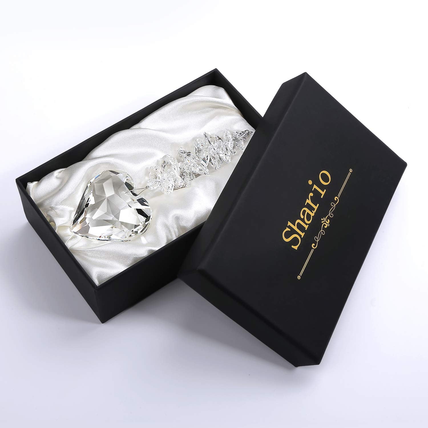 Jolof Store 45mm Clear K9 Crystal Heart Suncatcher Prism Pendant