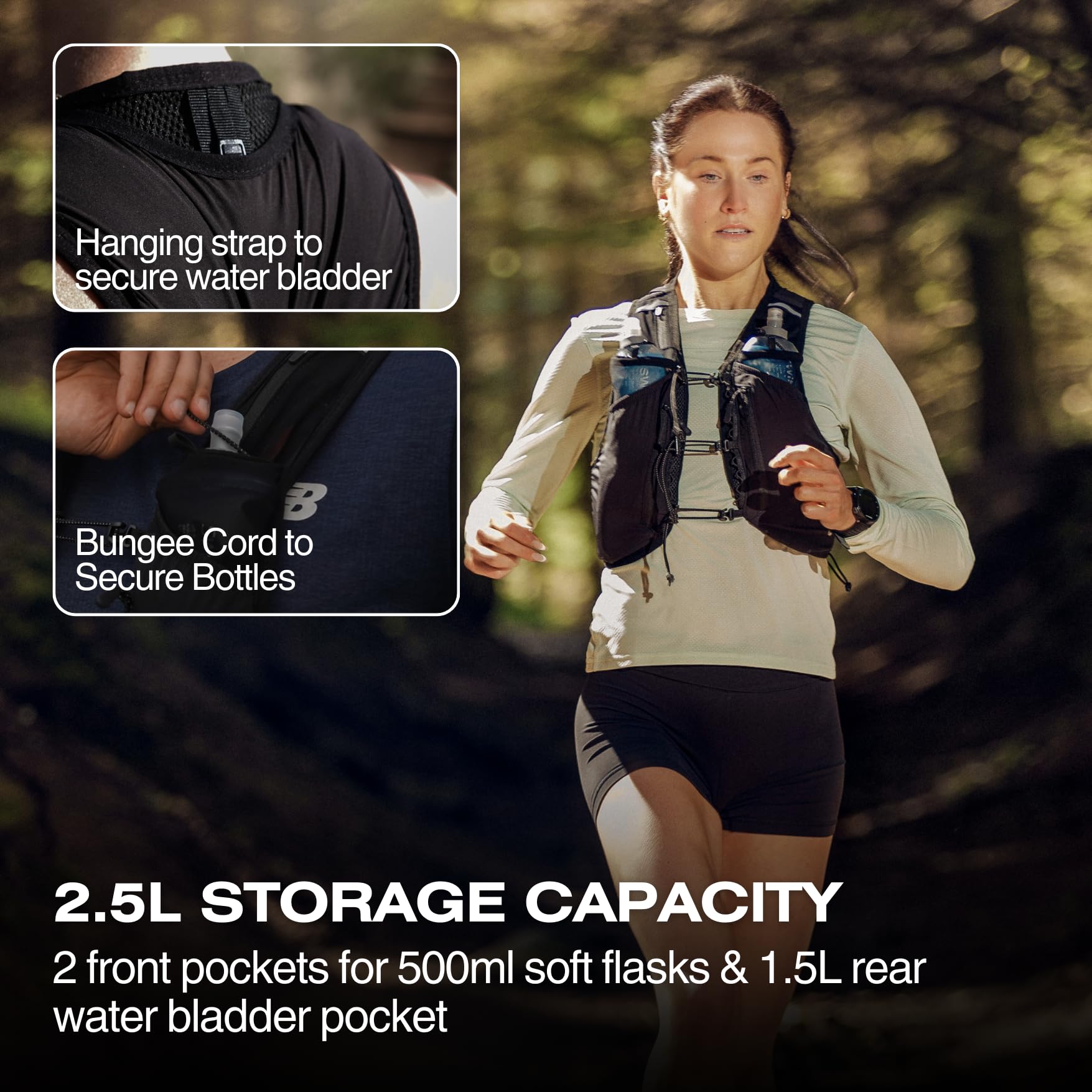 SWIFTVEST Trail Running Vest | Hydration Backpack with 10+ Pockets