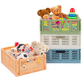 Plastic Drawer Organizer Collapsible Storage Boxes Crate,4-Pack Stackable Folding Storage Basket Closet Containers Toy Organiser for Home Office