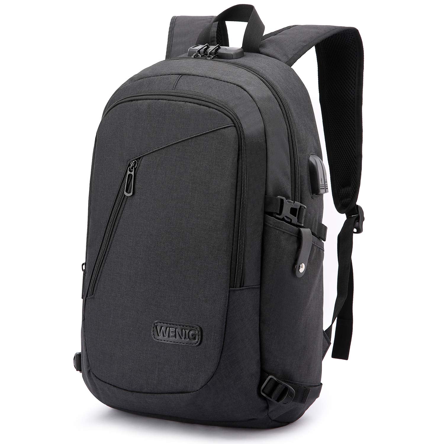 WENIG Anti-Theft Laptop Backpack | 15.6 Inch Water Resistant Travel Bag