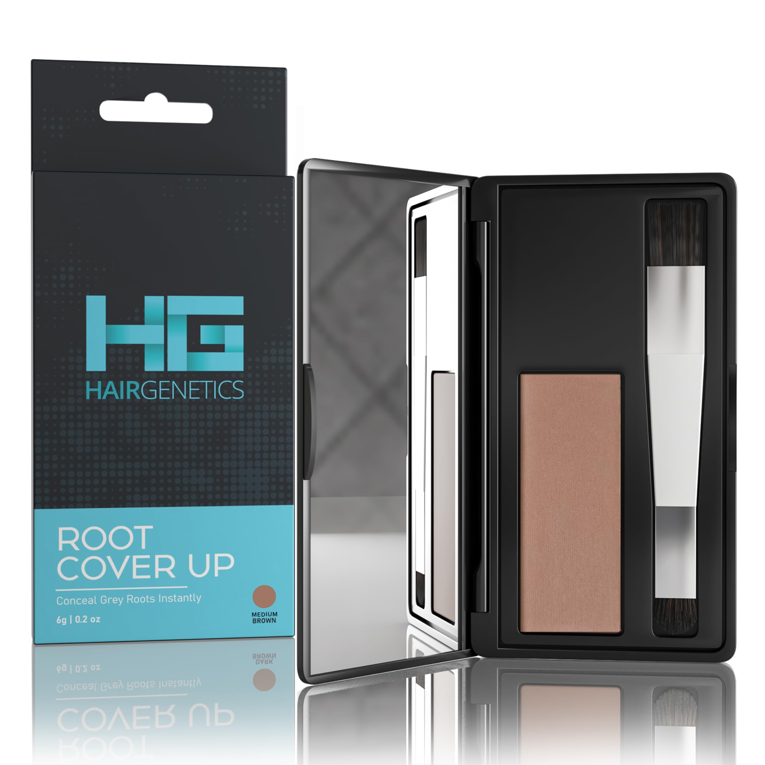 Hair Genetics Root Cover Up Powder | Grey Hair Concealer & Eyebrow Filler