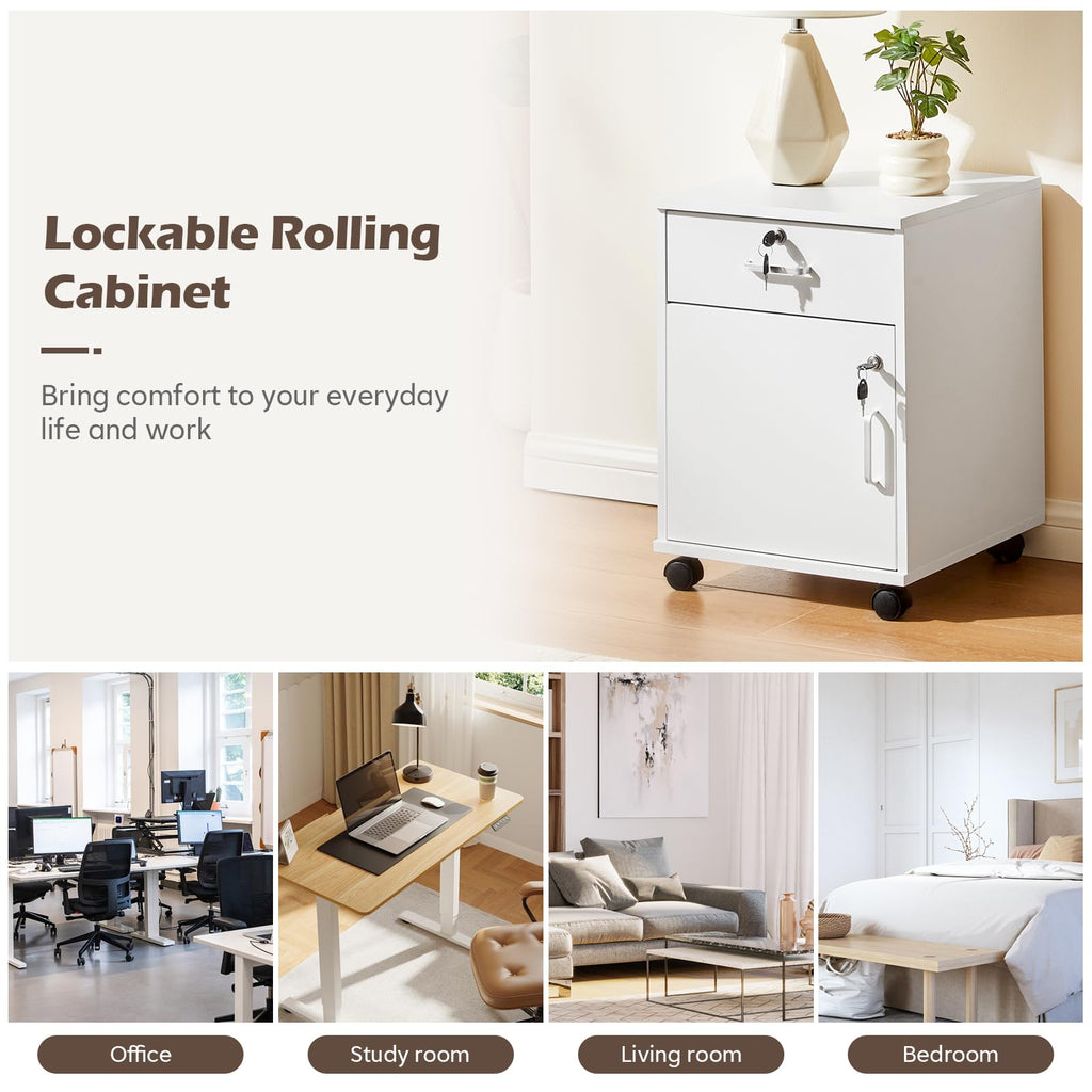 TUKAILAi Mobile Filing Cabinet, Lockable Drawer and Cabinet for Home Office - image 5