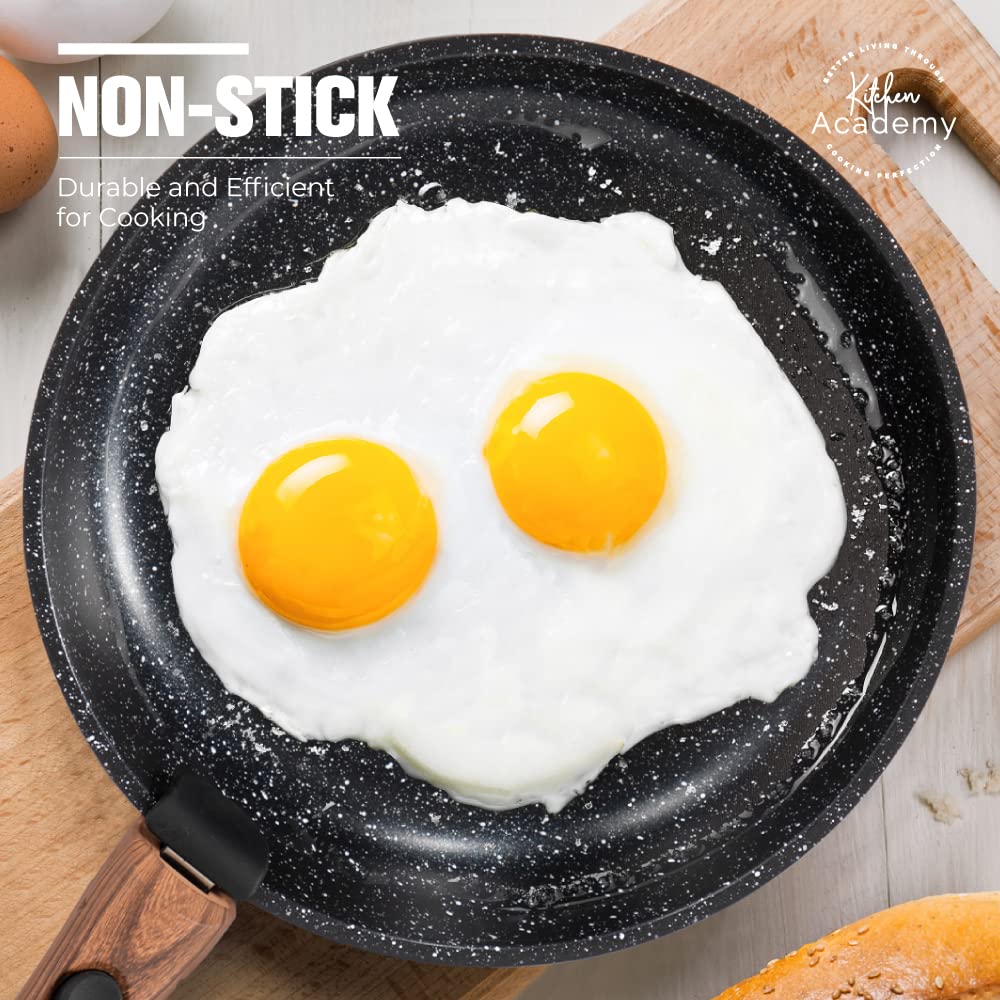 Kitchen Academy 10-Piece Non-Stick Cookware Set | Stackable Induction Pans