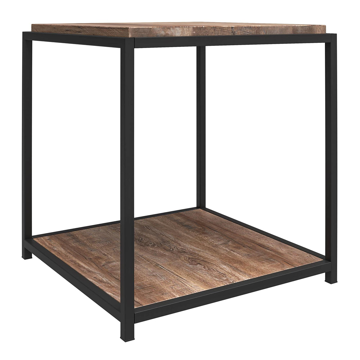 DHP Furniture Quincy End & Side Table, Weathered Oak Look, 49 x 48 x 55cm WxDxH - image 4