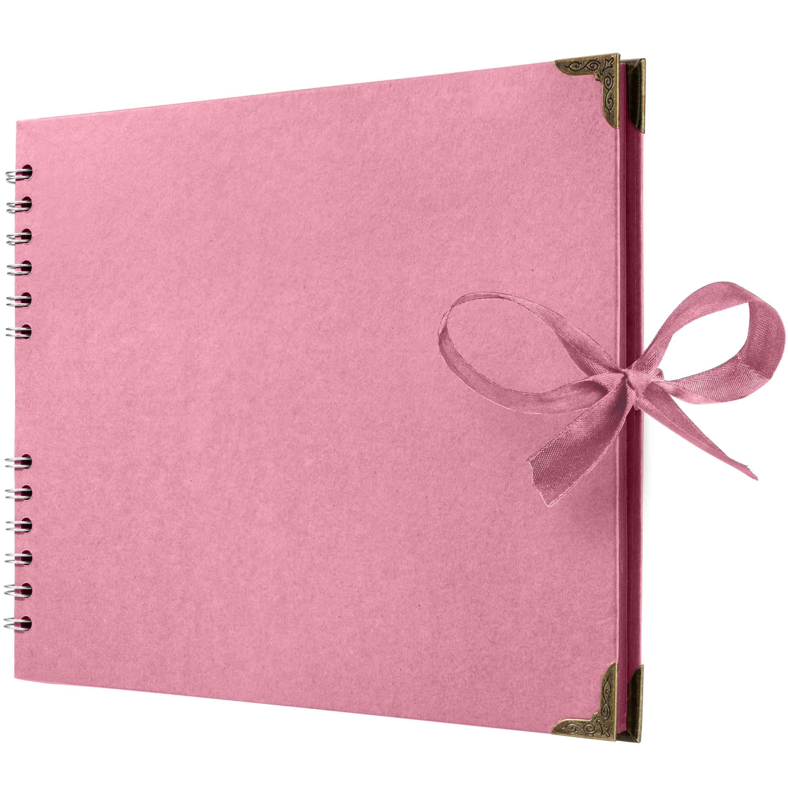 Jolof Store Pink Square Scrapbook Photo Album – 50 Page Hardcover