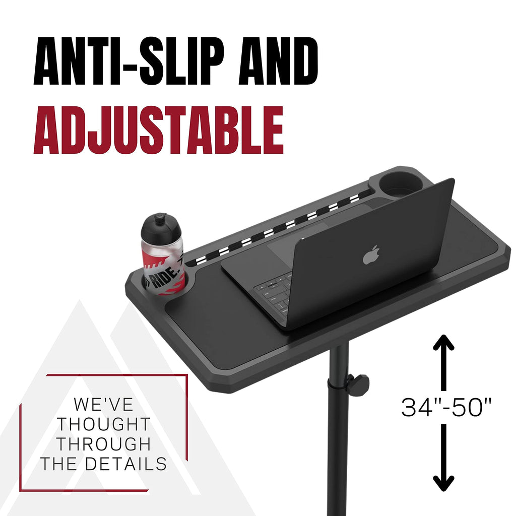 KOM Cycling Indoor Media Display Desk – Adjustable Tripod Bike Stand