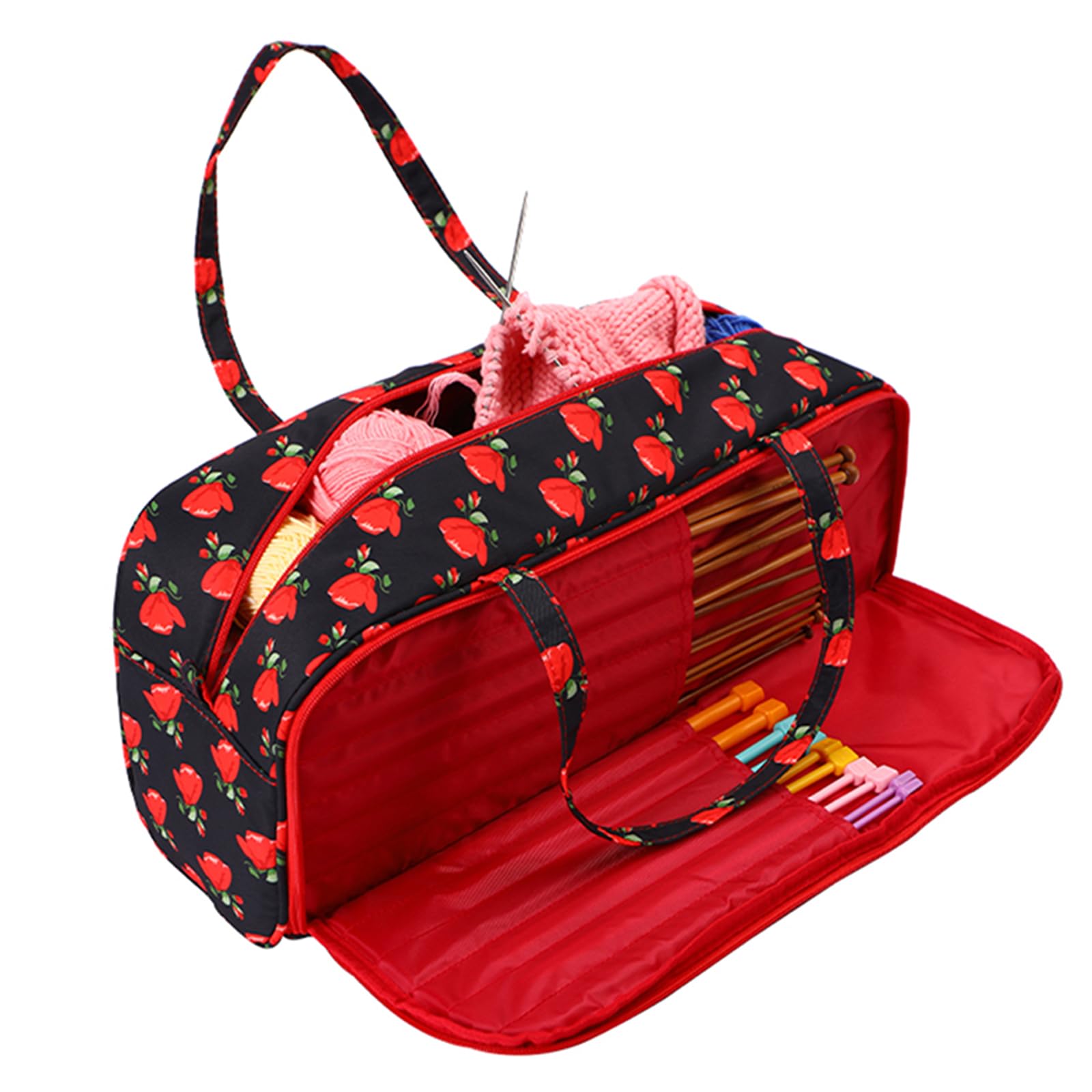 Coopay Knitting Bag for Wool and Needles – Large Oxford Yarn Organizer