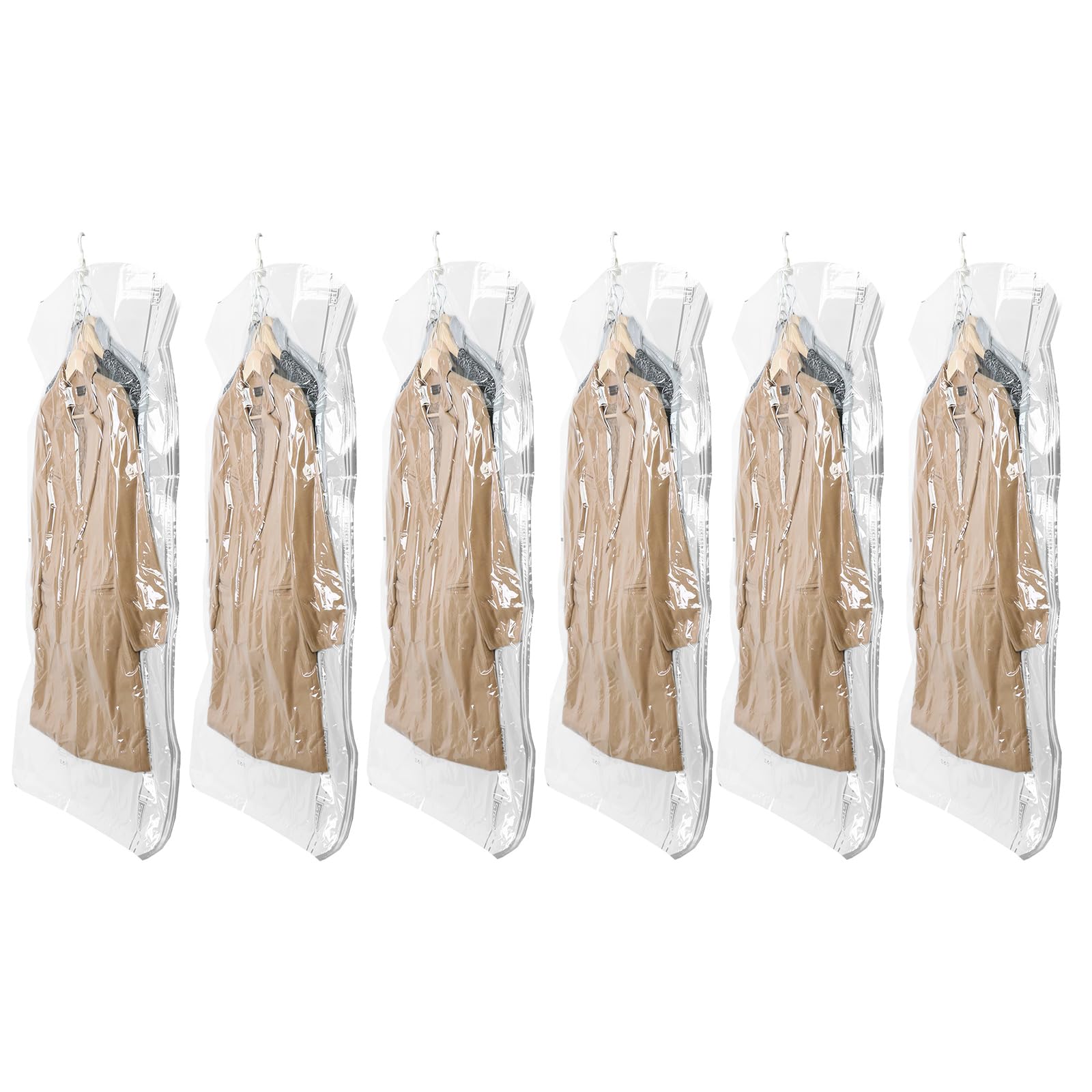 TAILI Hanging Vacuum Storage Bags | 6 Pack Side-Widen Space Saver Bags