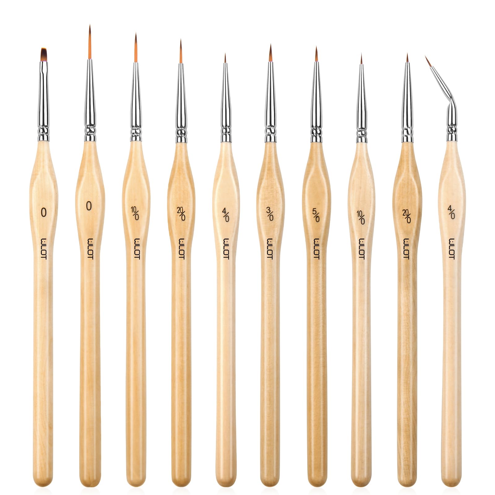 Golden Maple 10pc Fine Detail Paint Brushes for Miniature Model Painting