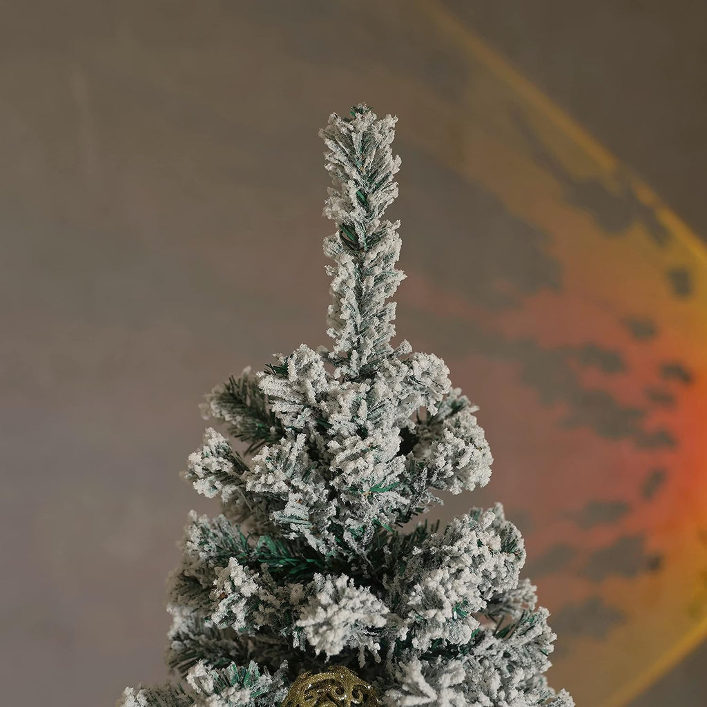 Massive Discounts 6FT Snow Flocked Artificial Christmas Tree | 850 Tips
