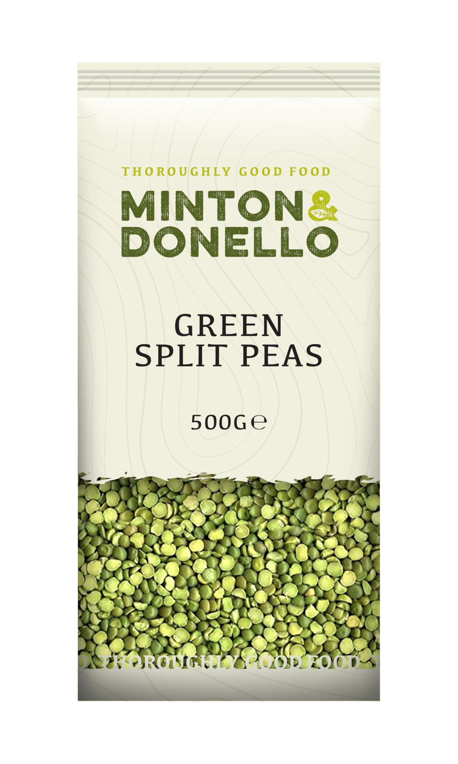 Minton & Donello Organic Green Split Peas – Nutrient-Rich, 6 x 500g