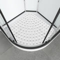 WOPPLXY Corner Shower Mat – 70x70cm Anti-Slip Quadrant Rubber Mat, White