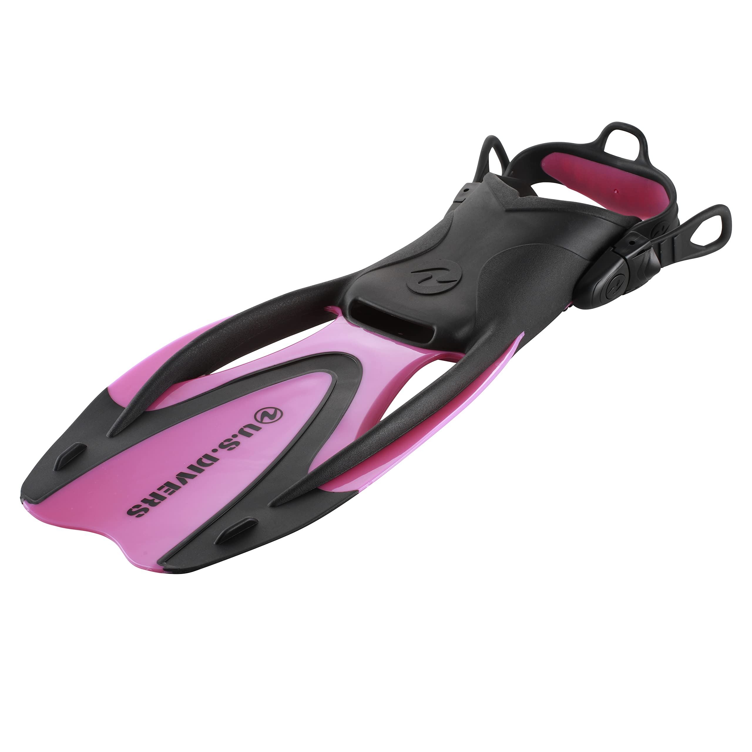 U.S. Divers Dorado II Junior Snorkel Set – Kids Fins & Mask, Pink/Black