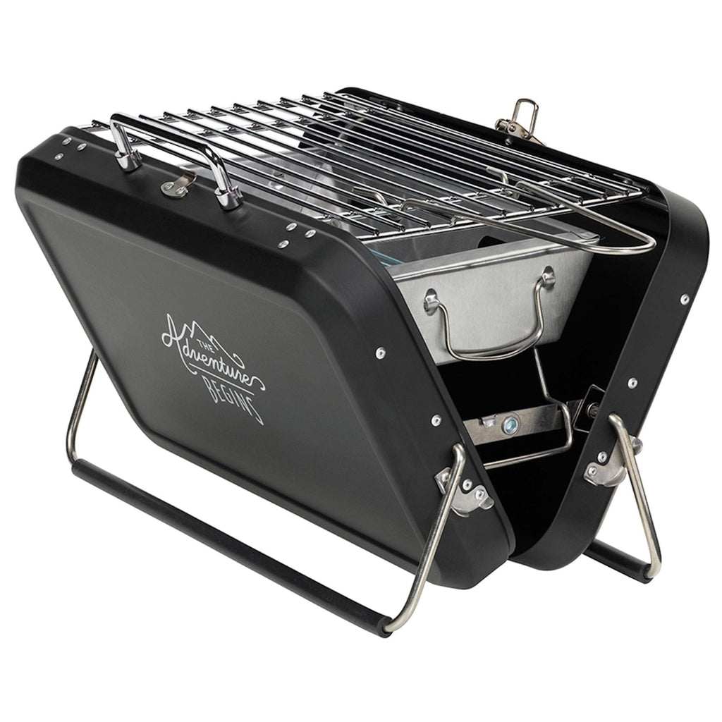 Gentleman's Hardware Portable Suitcase BBQ Grill - Compact Black
