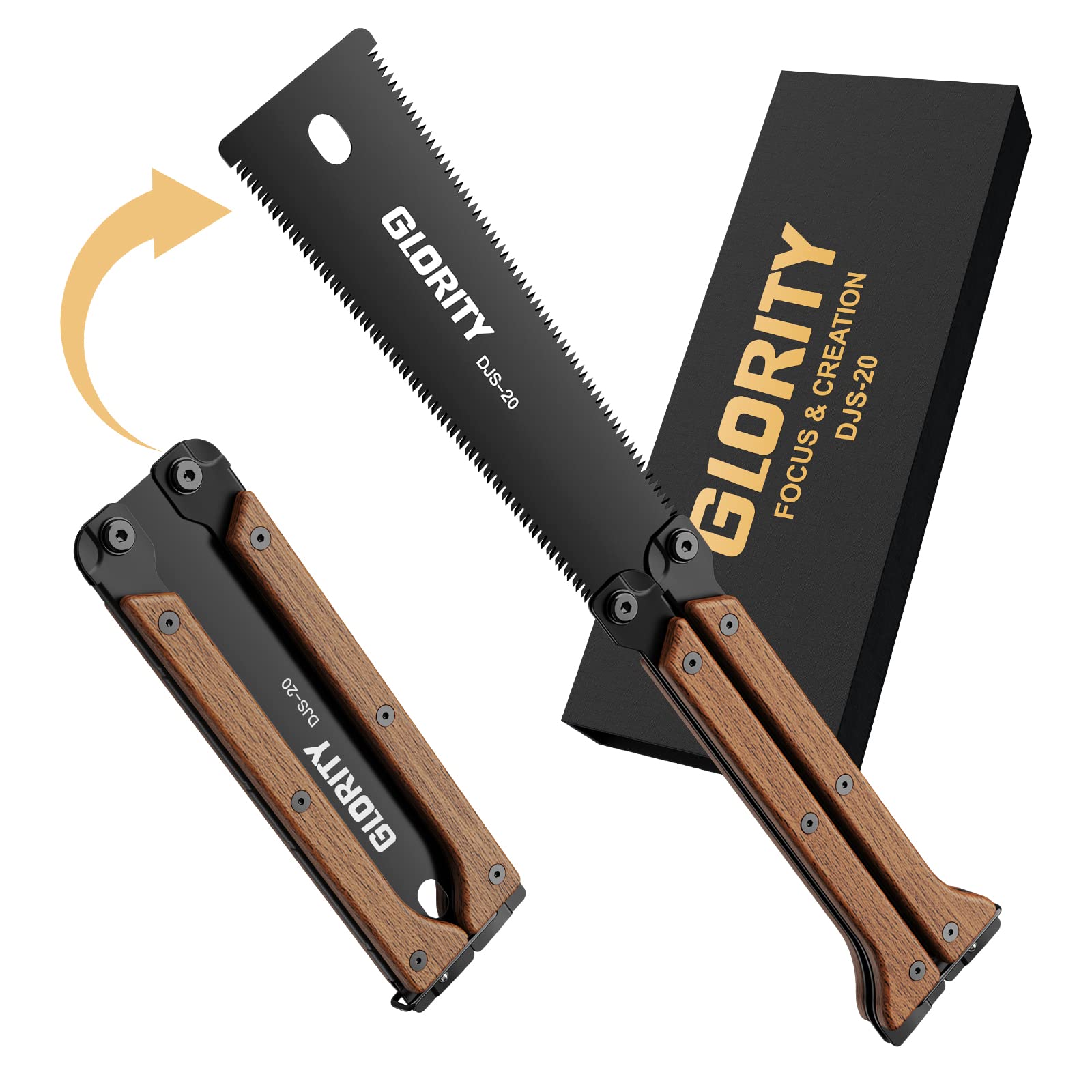 GLORITY 140mm Japanese Pruning Saw | Foldable SK5 Steel Handsaw