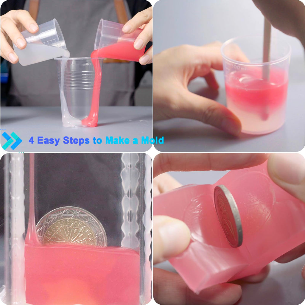 BBDINO Silicone Mold Making Kit 20A | Translucent Liquid Silicone 4.4lb
