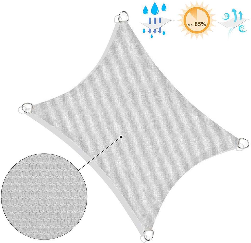 SONGMICS 3 x 5 m Sun Shade Sail – Breathable HDPE Rectangular Awning