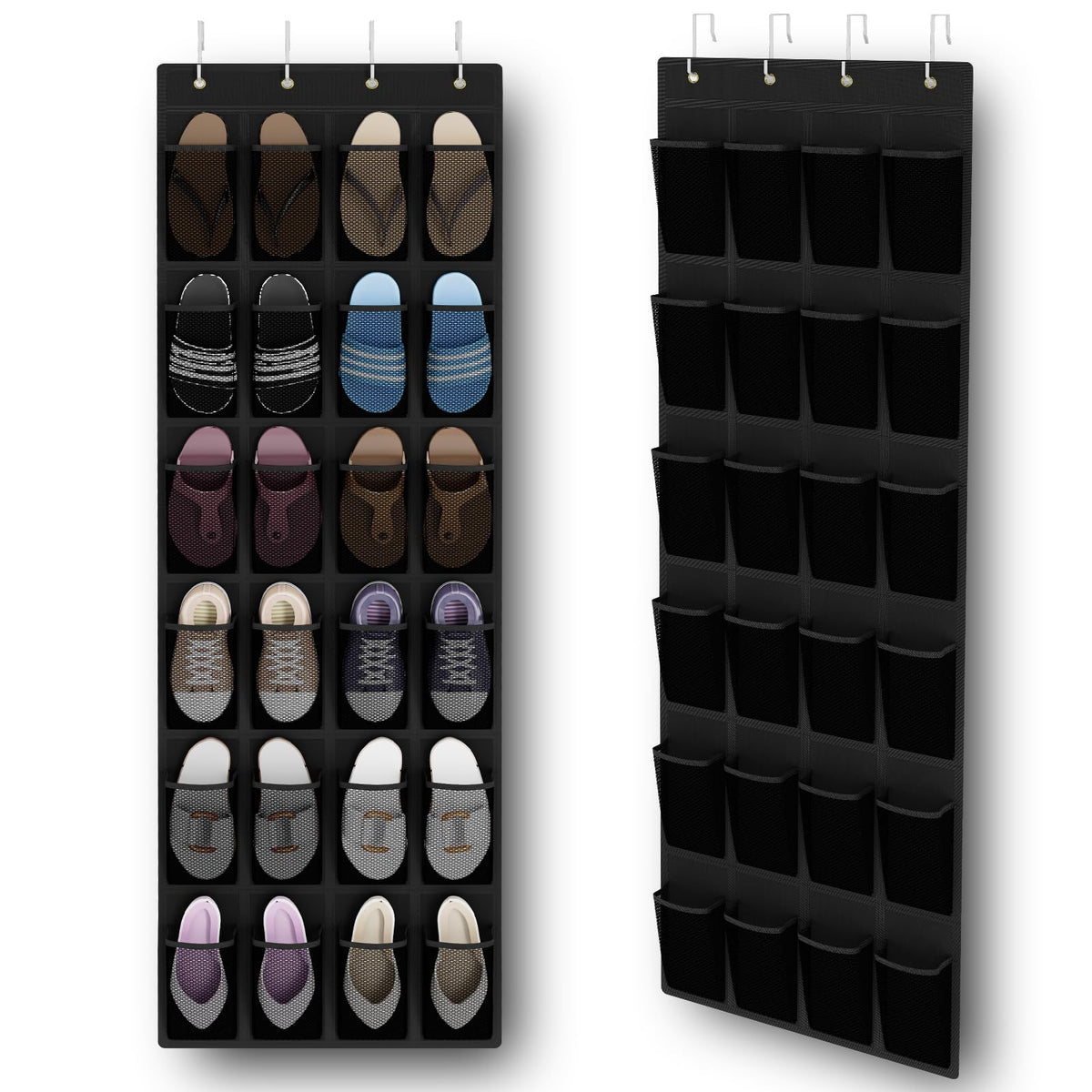 Dailyart Door Shoe Rack Hanging, 24 Large Pockets Hanging Shoe Storage - image 1