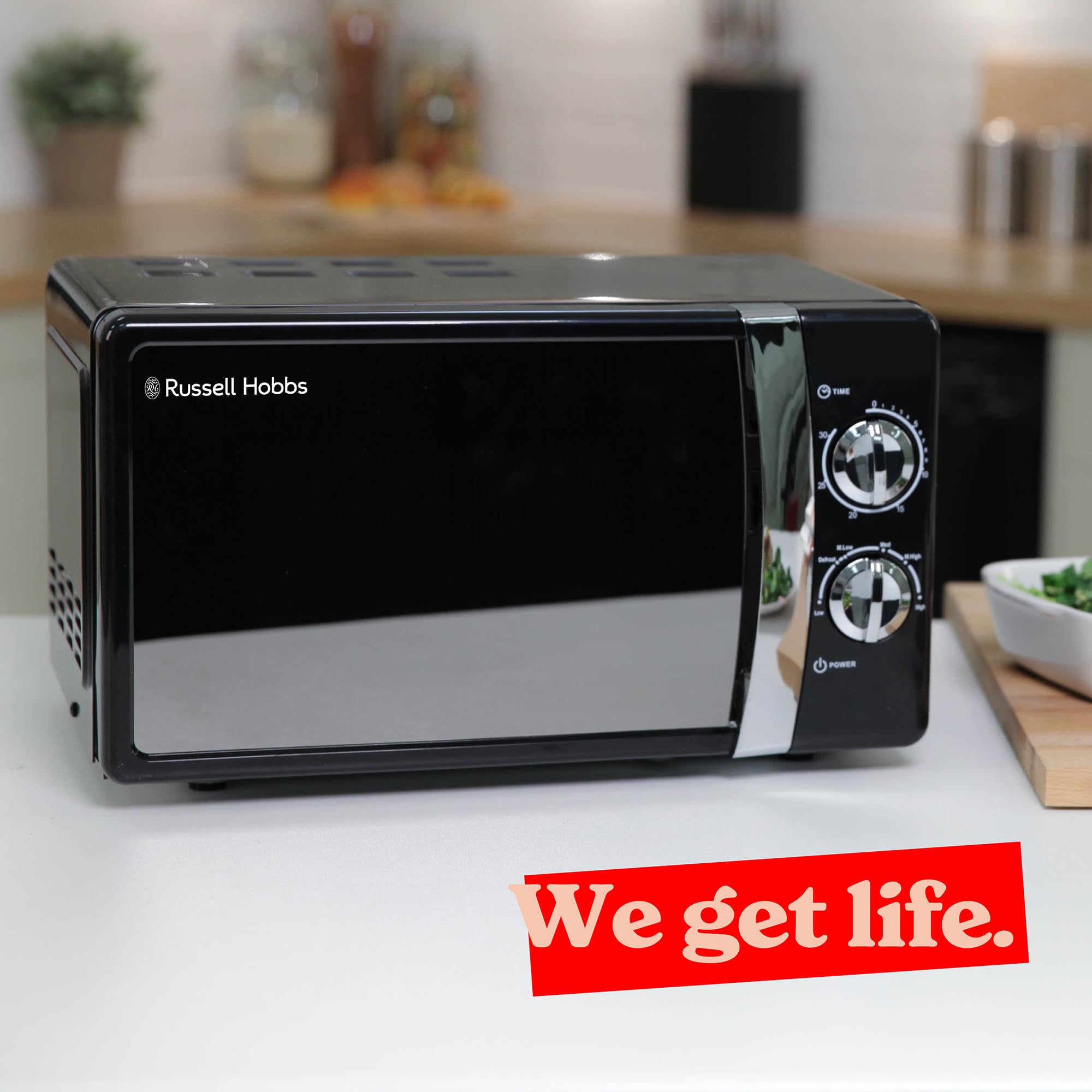 Russell Hobbs RHMM701B 700W Solo Manual Microwave - 17L Black