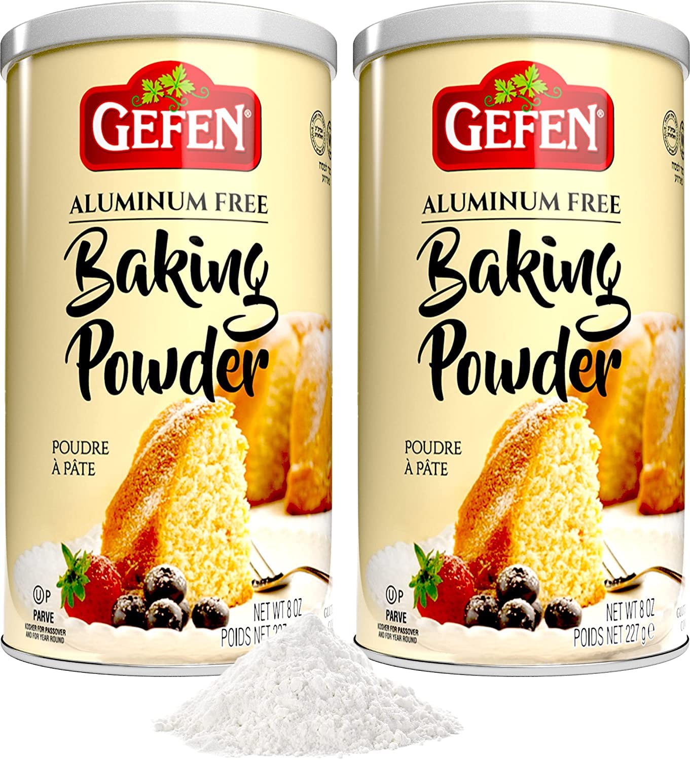 Gefen Baking Powder – Gluten Free & Aluminum Free – 227g (Pack of 2)