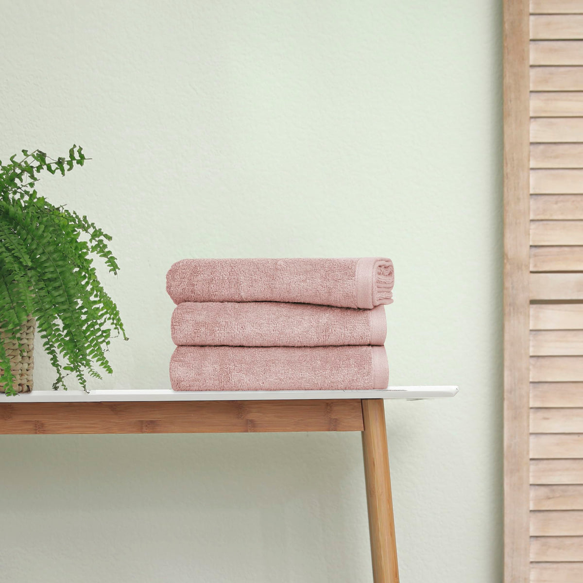 Ruggeri, Set 3 Piece Hand Towel Set, 50x100 cm, Soft Cotton, Pink - image 5