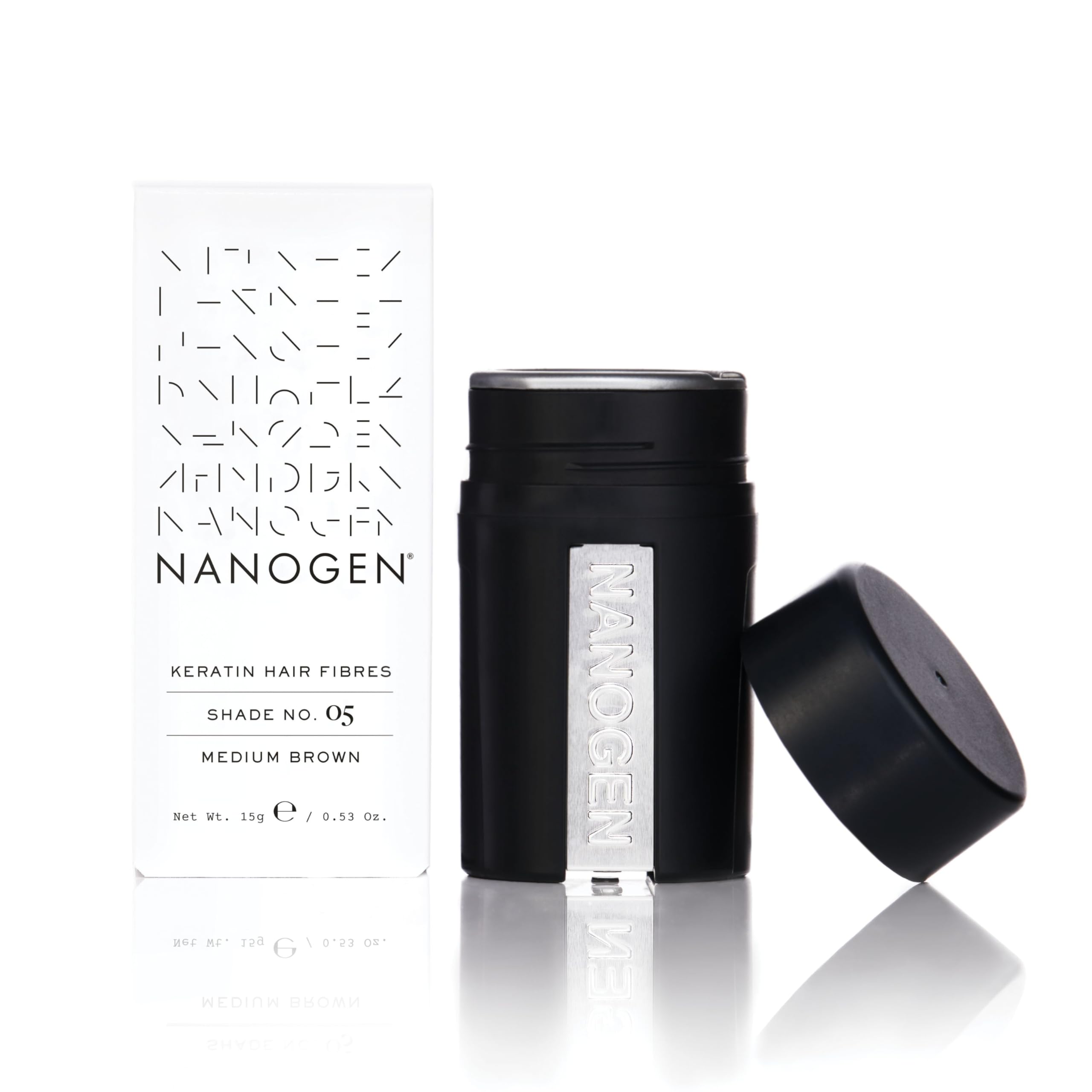 Nanogen Keratin Hair Fibres for Thinning Hair | Medium Brown, 15g