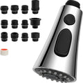 Hibbent Kitchen Faucet Head Replacement | 3-Function Spray Nozzle, Chrome