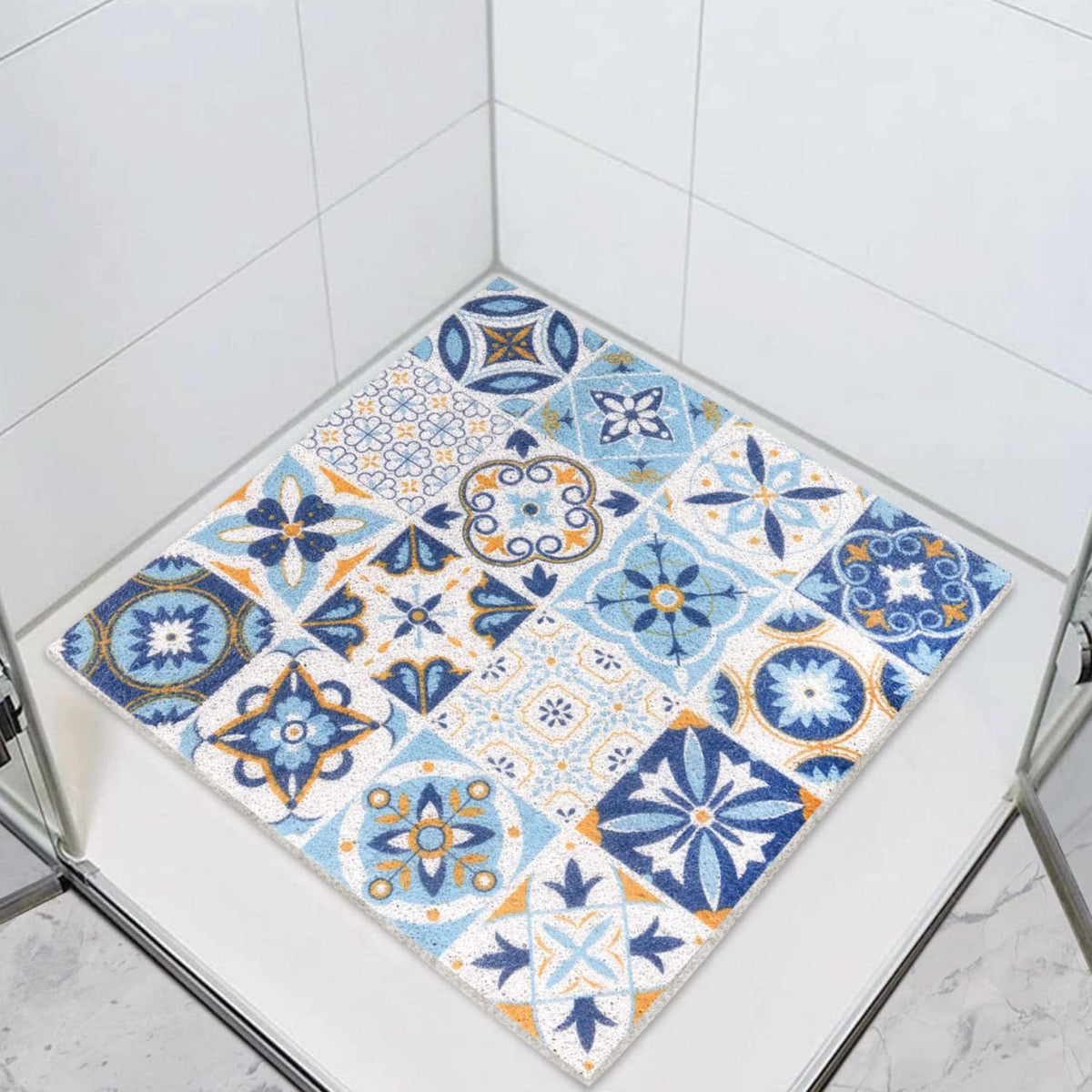 Shower Mat Non Slip : Shower Mats for Inside Shower - 60 x 60 cm Square Bath Mat Anti Mould for Inside Bath - image 1