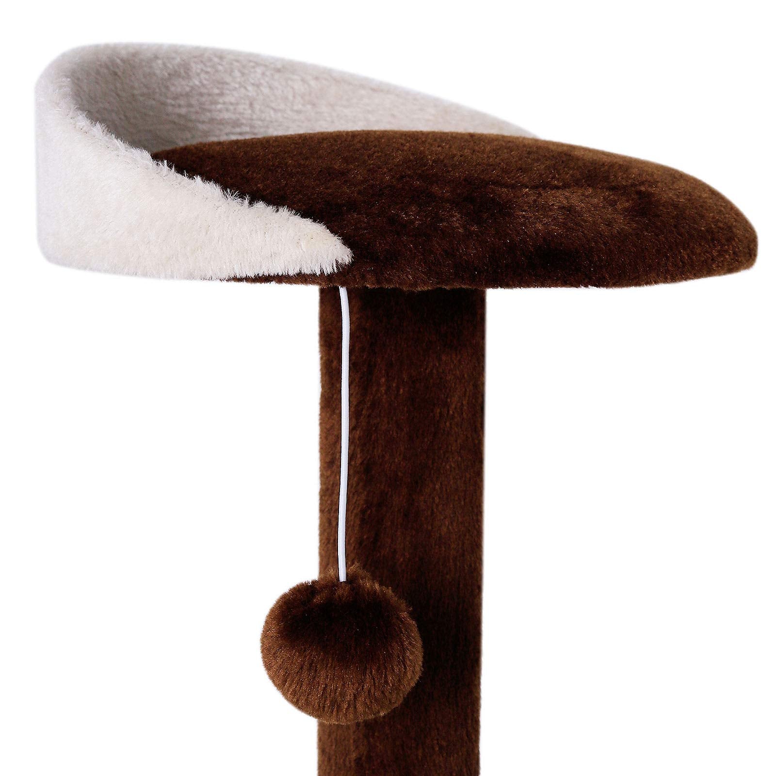 lionto dibea Cat Tree Activity Centre with Sisal Scratching Post, Brown