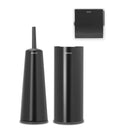 Brabantia 3-Piece Toilet Accessory Set | Matt Black Steel Finish